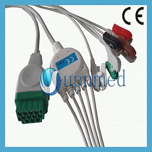 GE Dash4000 ecg cable and leadwires, snap,11pins