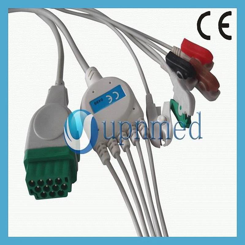 GE Dash4000 ecg cable and leadwires, snap,11pins