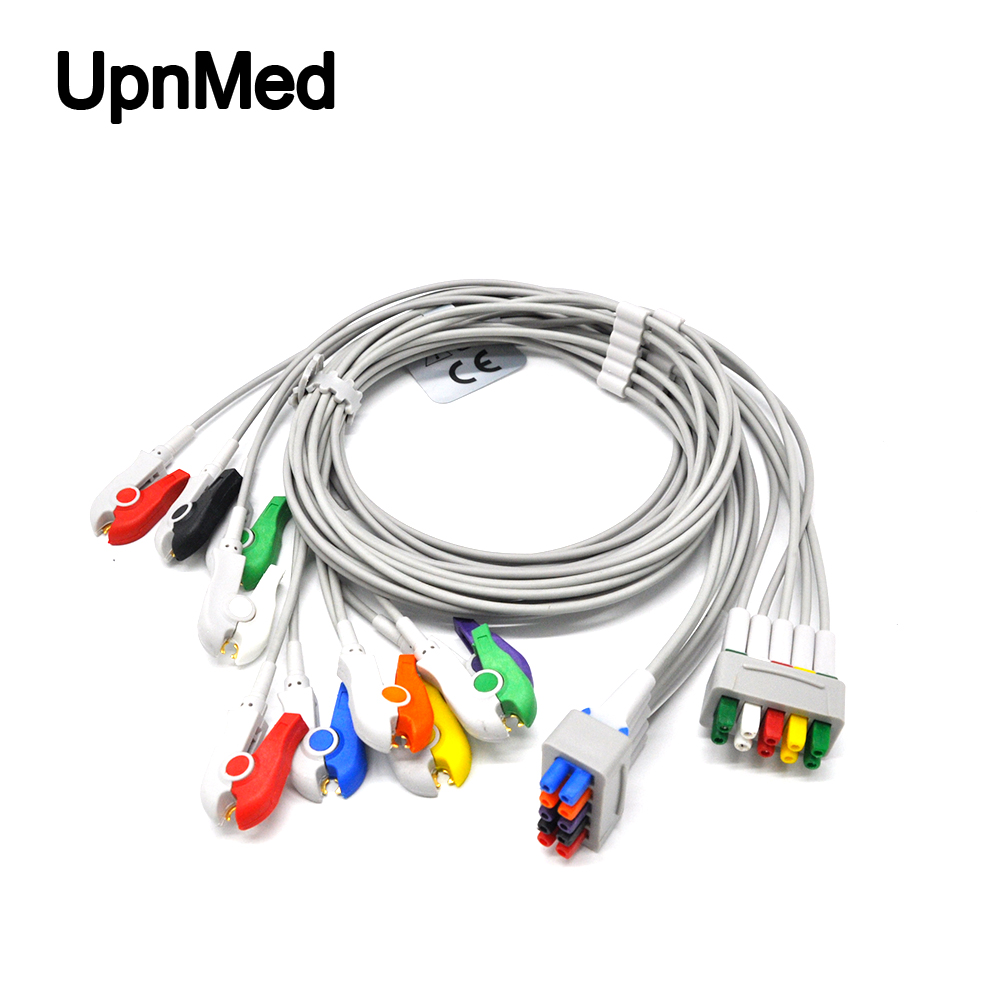 GE Marquette ECG 5 lead Wires,IEC,clip,TPU Cable,CE Verified