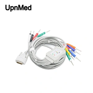 Nihon Kohden ECG-9620 ten lead EKG cable, Banana4.00mm ending