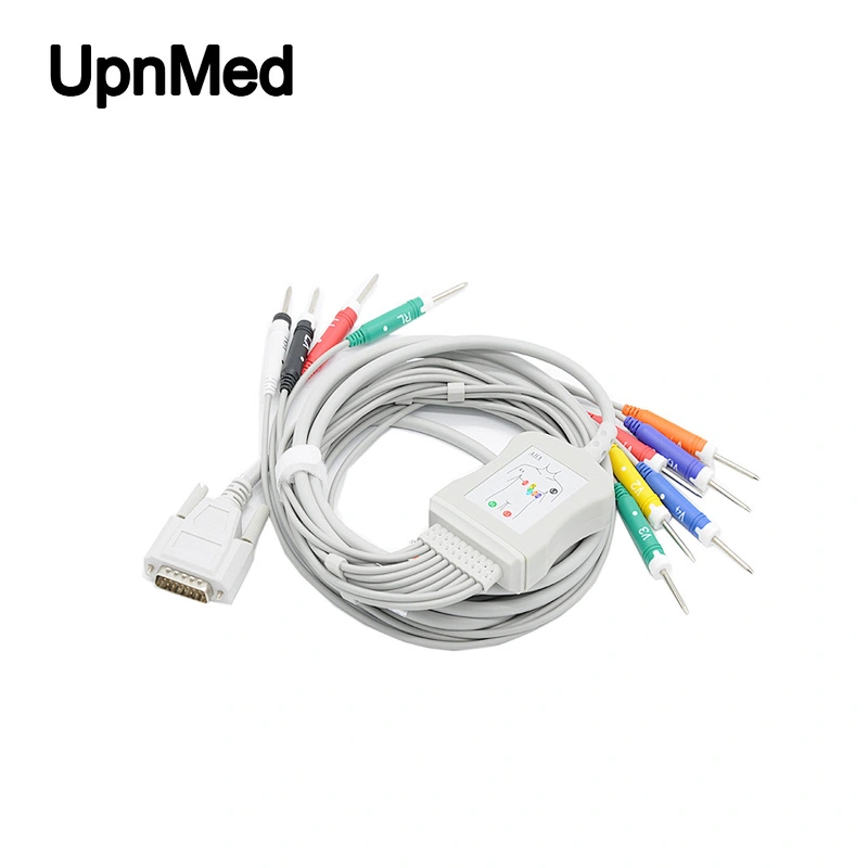Nihon Kohden ECG-9620 ten lead EKG cable, Banana4.00mm ending