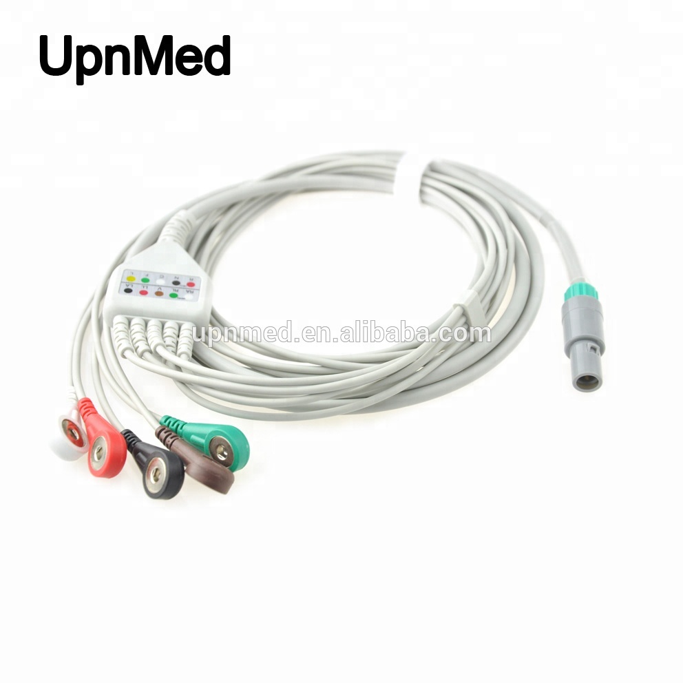 Huntleigh SC1000 5 lead patient monitor ecg cable,Clip type.