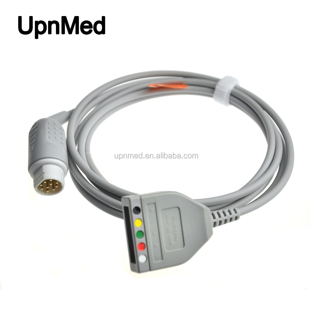 drager one piece 5 lead ecg trunk cable, 10 pin