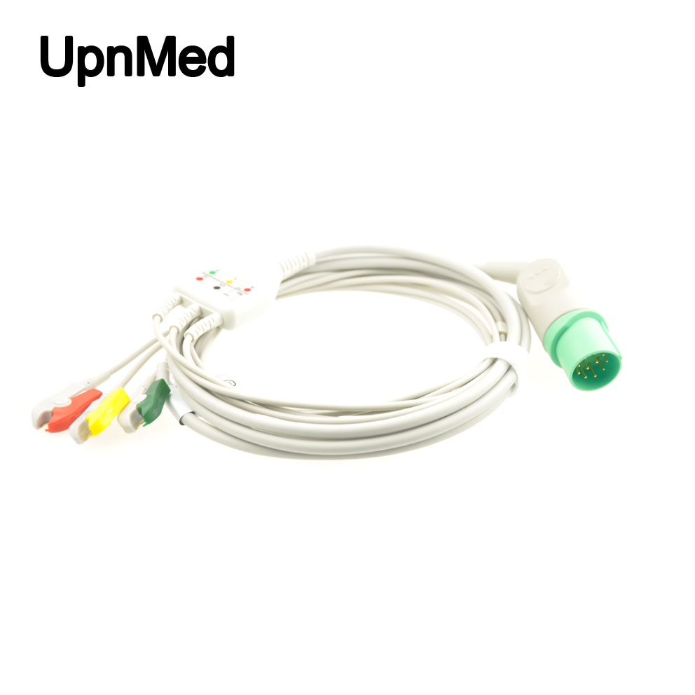 Nihon Kohden defibrillator TEC-5521 five lead ecg cable, 11pins