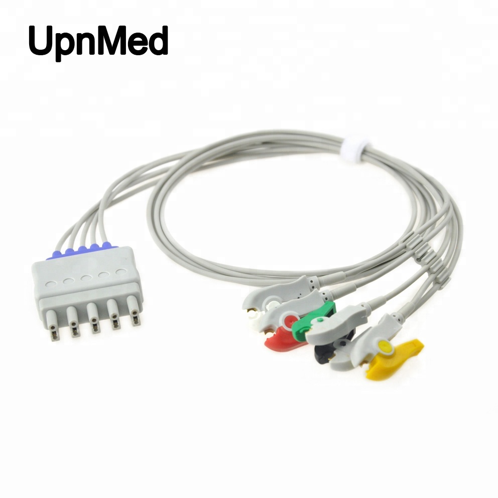grabber 5 lead wire ecg cable for HP