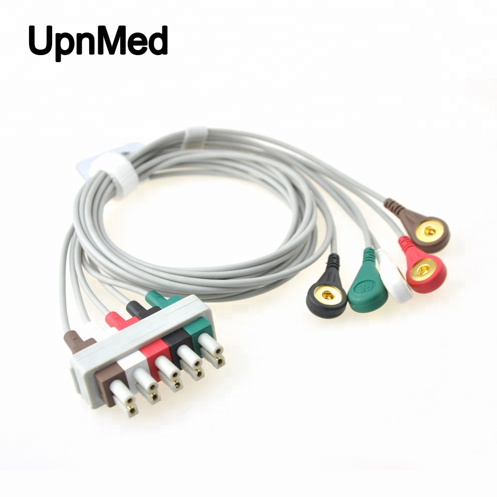 M1625A M1635A ECG 5-Lead Wires for hp,AA Style,Snap,AHA,CE Mark