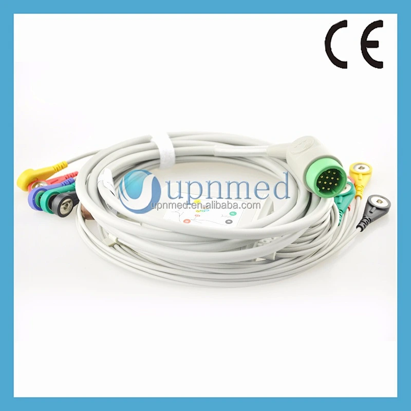 Medtronic Physio Lifepak 12/120 ekg cable 12 lead,snap end plug,12 pins