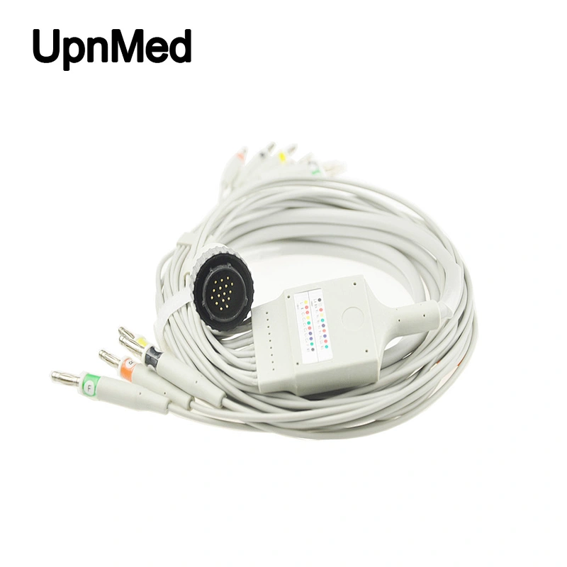 Cardioline delta 60 ten lead EKG cable and leadwires, round 16pins