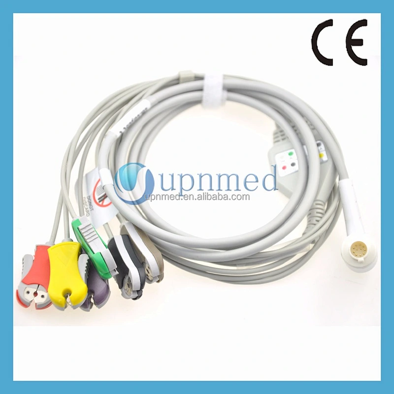 Corpuls 11 pins one piece 6-lead ecg cable,Clip,IEC
