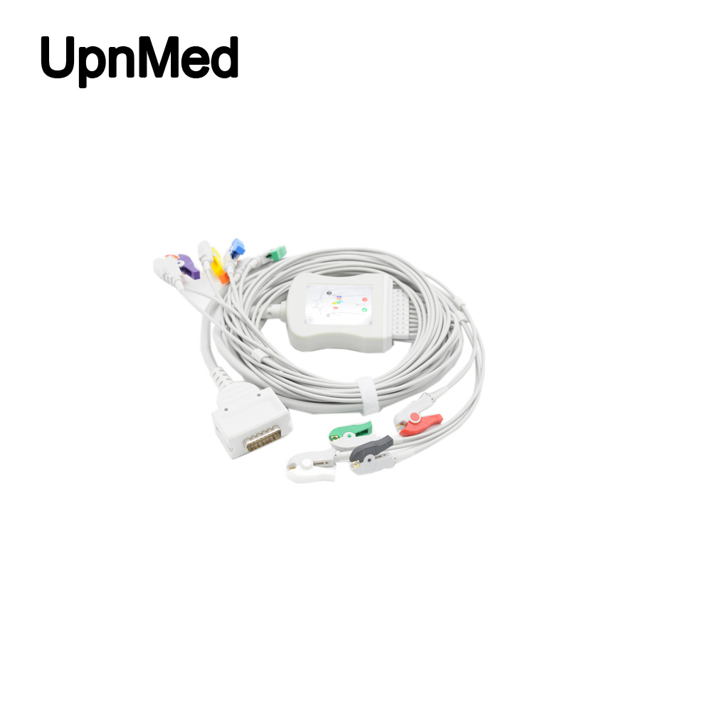 Burdick EK-10 12 lead EKG cable with Clip plug