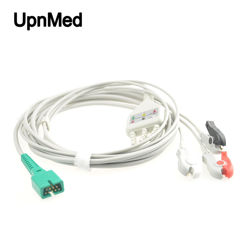 MEK MP600 3lead ecg cable with grabber, AHA