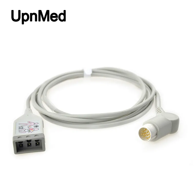 M1500A 3-Lead ECG Trunk cable ,12 pins , AHA