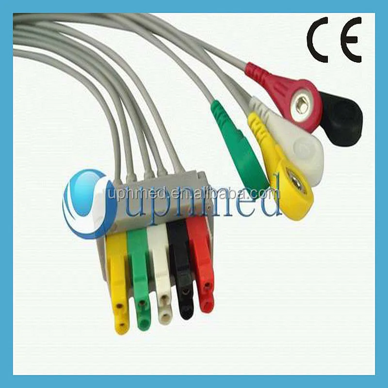 Datex ohmeda ecg cable lead wires 5-Lead ecg snap cable,IEC