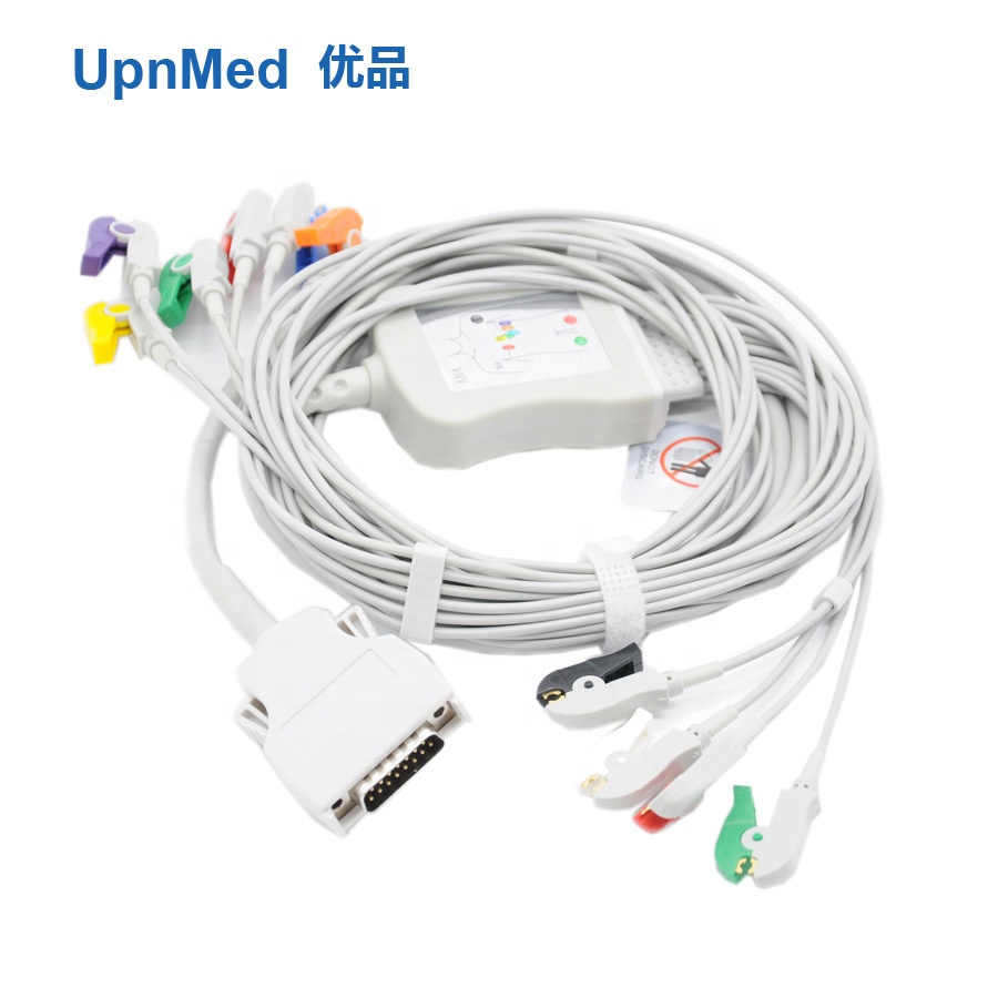 ELI 100 Mortara 10 Lead EKG cable, clip 3.0mm