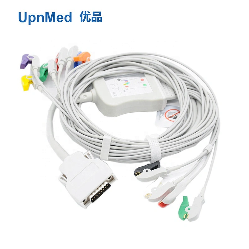 ELI 100 Mortara 10 Lead EKG cable, clip 3.0mm