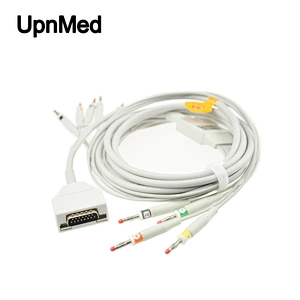 Fukuda Denshi one-piece 10-Lead EKG cable with leadwires