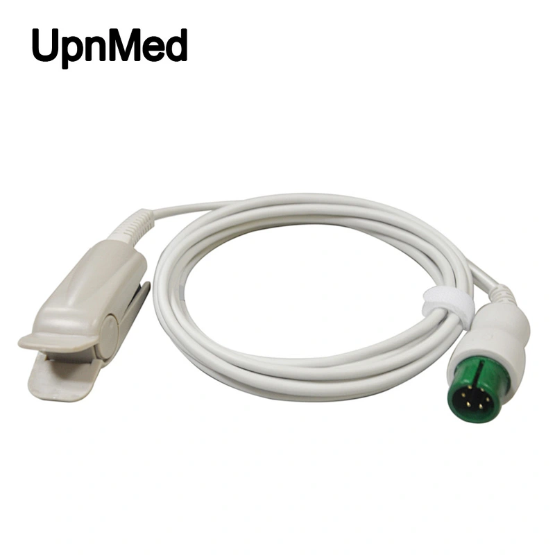 Compatible Bionet BM3 pulse oximeter adult finger clip spo2 sensor, 6 pin connector