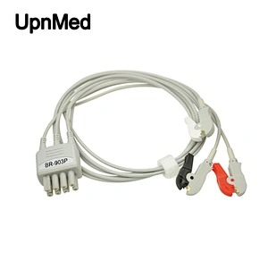 K910A Nihon Kohden BR-903P 3 lead ECG leadwires set