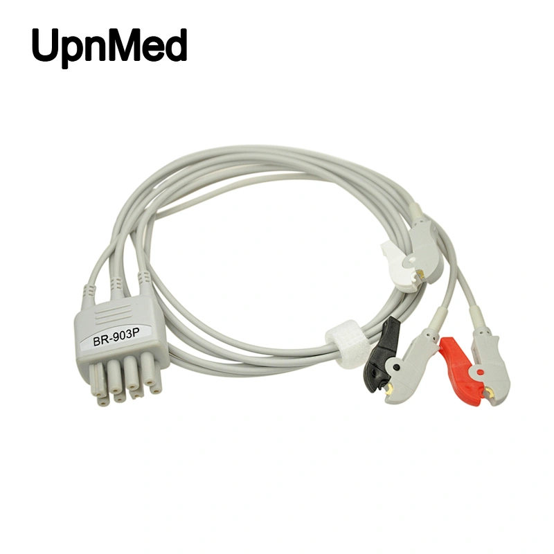K910A Nihon Kohden BR-903P 3 lead ECG leadwires set