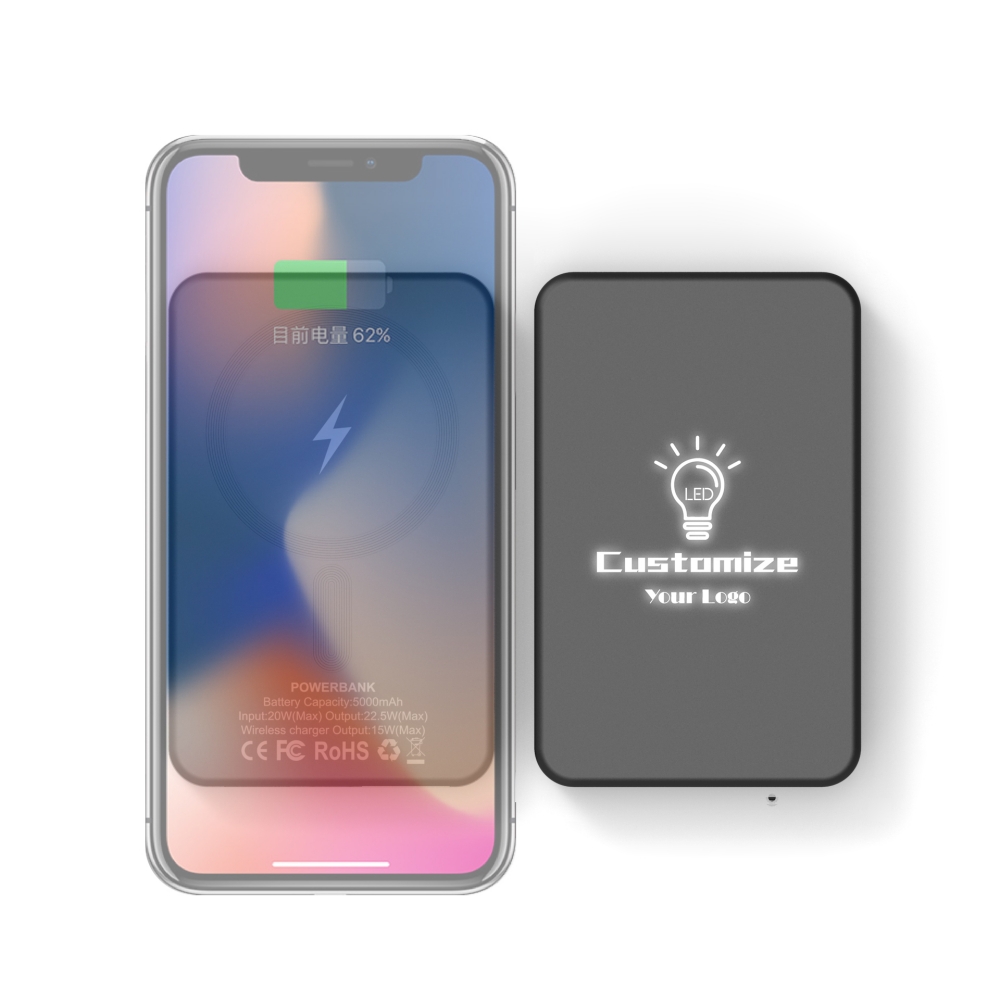 Pocket 22.5W Magnetic Wireless Charging Powerbank 5000mah With Usb Portable Mini Power Bank