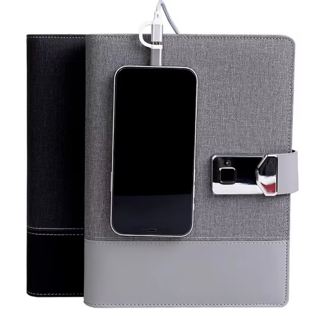A5 Size Custom Wireless Charging Power Bank Diary Notebook Gift 8000mAh
