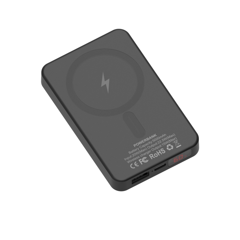 Pocket 22.5W Magnetic Wireless Charging Powerbank 5000mah With Usb Portable Mini Power Bank