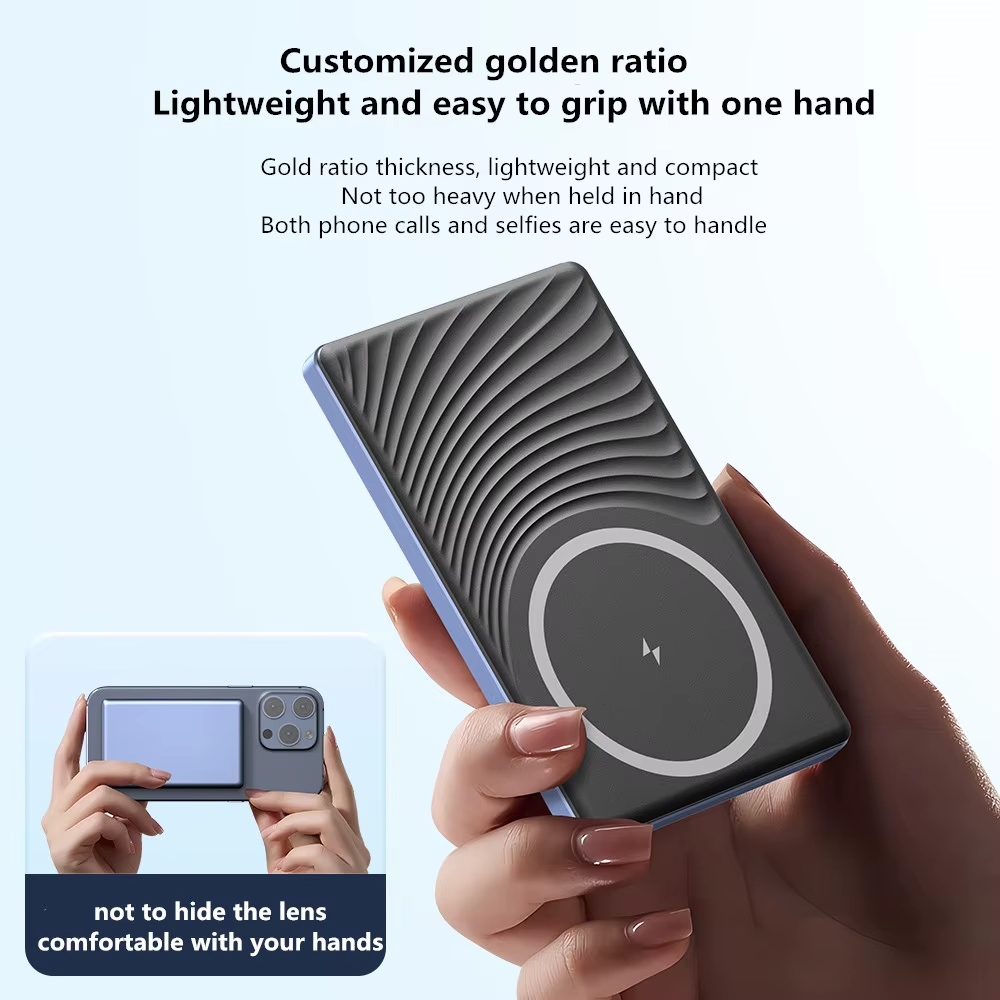 Magnetic Wireless Pocket Powerbank 5000mAh PD20W Ultra Slim Fast Charging Portable Powerbank 10000mAh