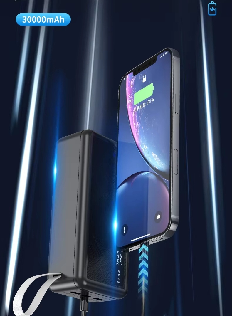 Portable Battery Charger 30000mAh Wireless Charger Powerbank Fast charger 22.5W