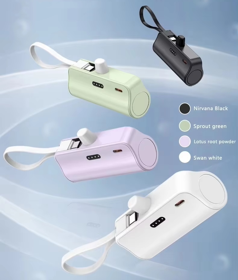 5000mAh Fast Mini Power Bank 2 IN 1 Mobile Phone Charger External Battery Power Bank Plug