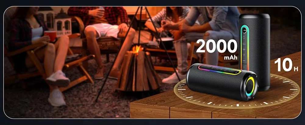Boombox 360 LED Outdoor Portable Wireless Bluetooth Speaker