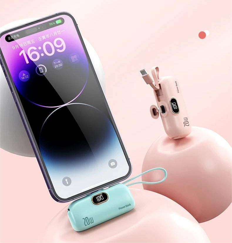 5000mah Power bank mini Capsule Charger Power Station 5000mAh Mini BatteryPack