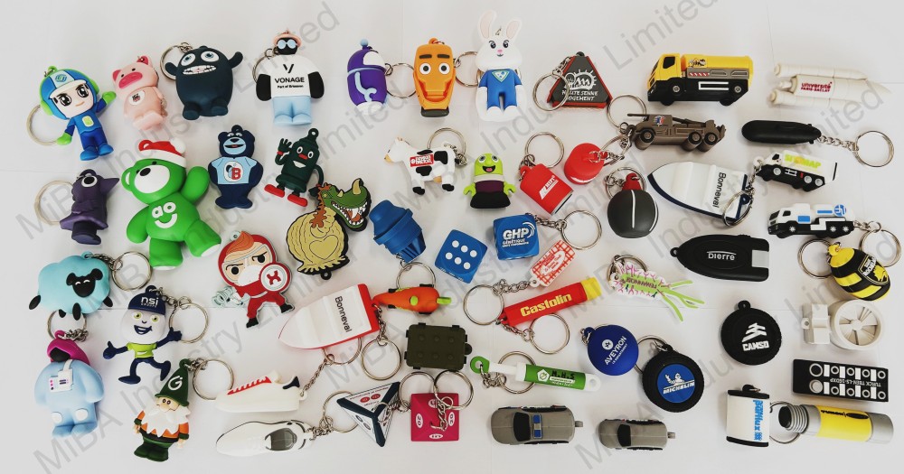 OEM ODM Service Custom Personalized Logo 2D Keyring for Gifts Cartoon PVC Key Chain