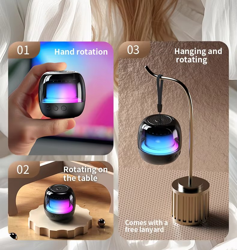 Rotation Colorful LED Bluetooth speaker