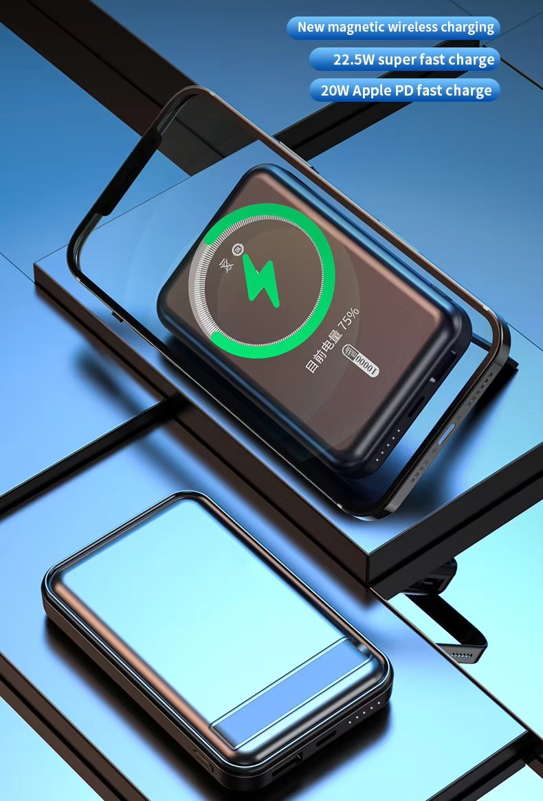 Strong Magnetic Power Bank 10000mah Wireless Quick Fast Charging Powerbank For Iphone