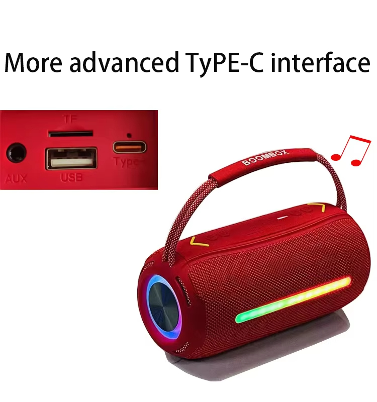 Boombox 360 LED Outdoor Portable Wireless Bluetooth Speaker