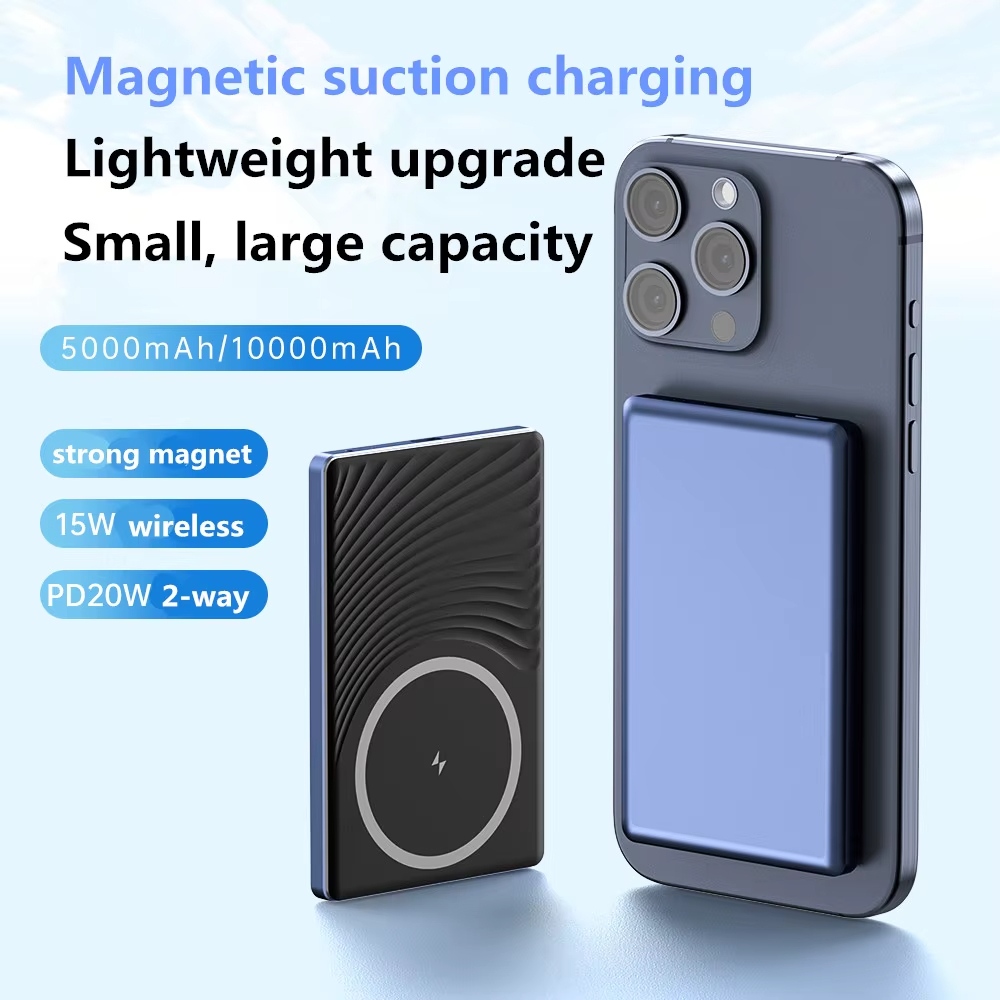 Magnetic Wireless Pocket Powerbank 5000mAh PD20W Ultra Slim Fast Charging Portable Powerbank 10000mAh