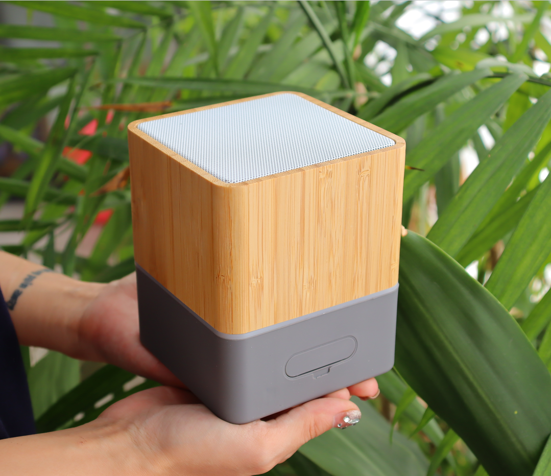 Portable bamboo Bluetooth Speaker Party RGB Audio Box