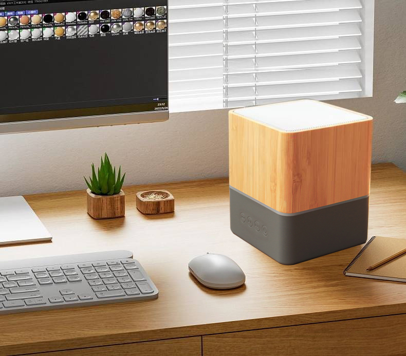 Portable bamboo Bluetooth Speaker Party RGB Audio Box