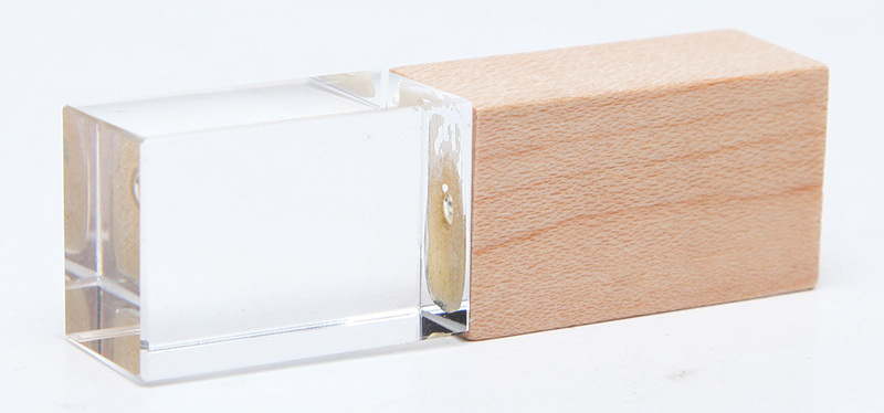 crystal wood USB flash drive