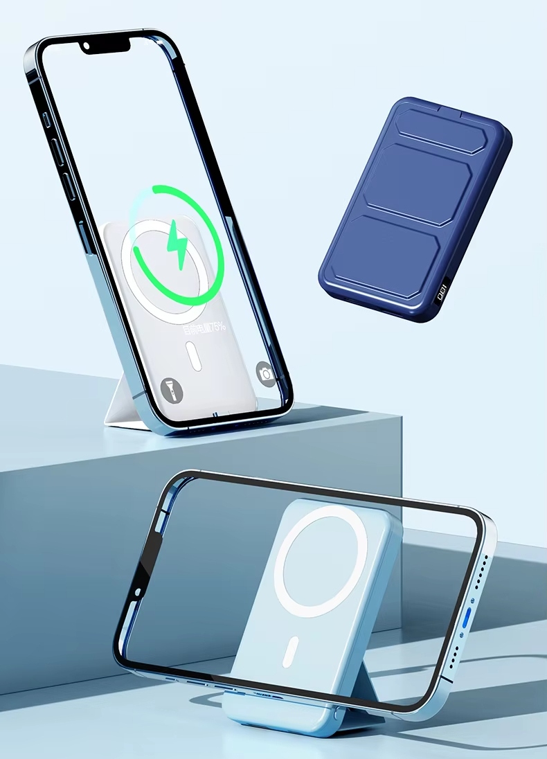 Portable Powerbank 10000mAh Magnetic Battery Pack With Foldable Stand Power Bank PD 20W Fast Charging