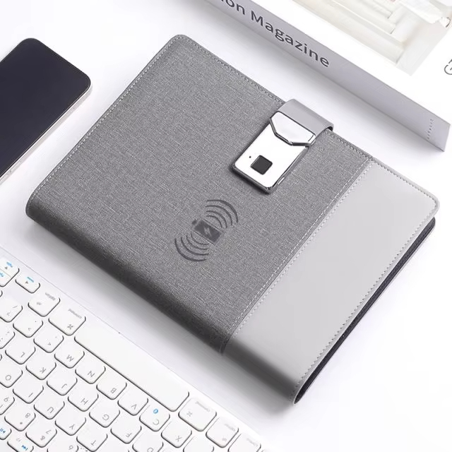 A5 Size Custom Wireless Charging Power Bank Diary Notebook Gift 8000mAh