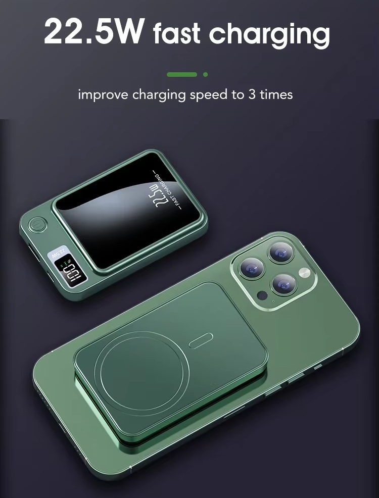 Mini Portable Charger Powerbank Magnetic Wireless Charging 15W Fast Charging Power Bank 10000mah