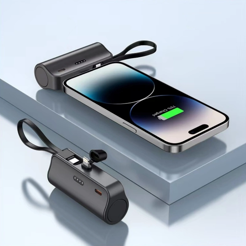 5000mAh Fast Mini Power Bank 2 IN 1 Mobile Phone Charger External Battery Power Bank Plug