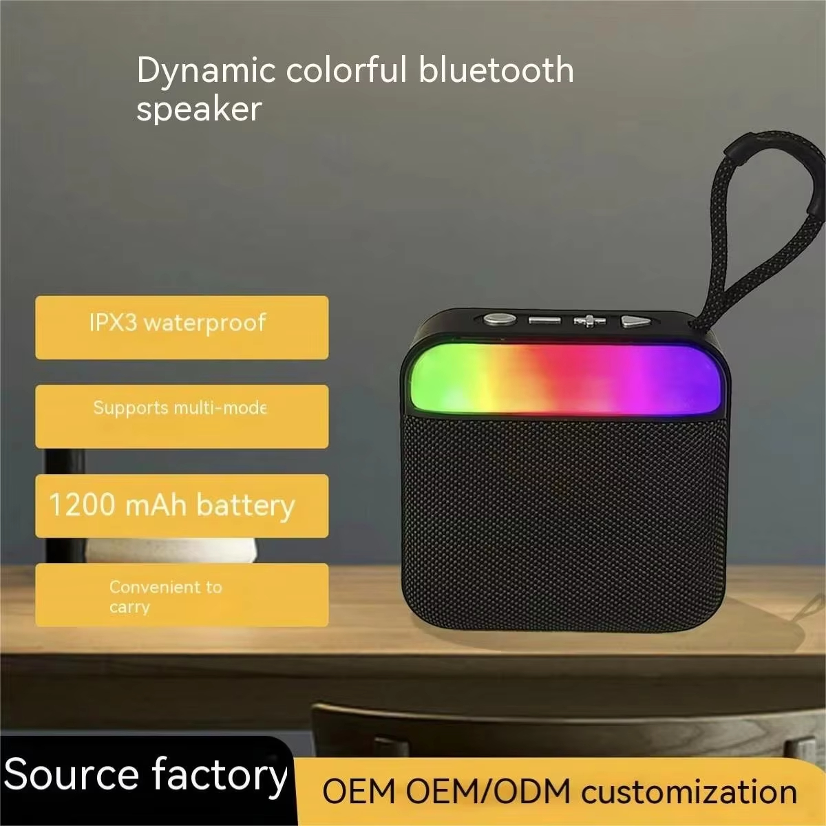 RGB Light 5W Mini Wireless Portable Bluetooth Speaker