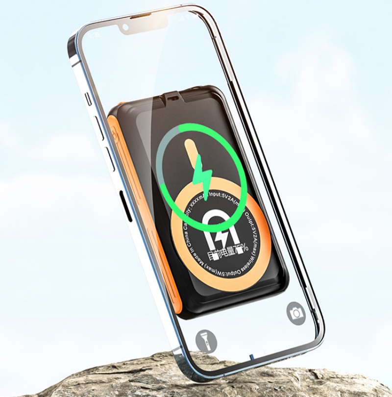 Wireless Solar Mobile Charger Portable Power Bank 5000mah Solar Charger 5000mAh