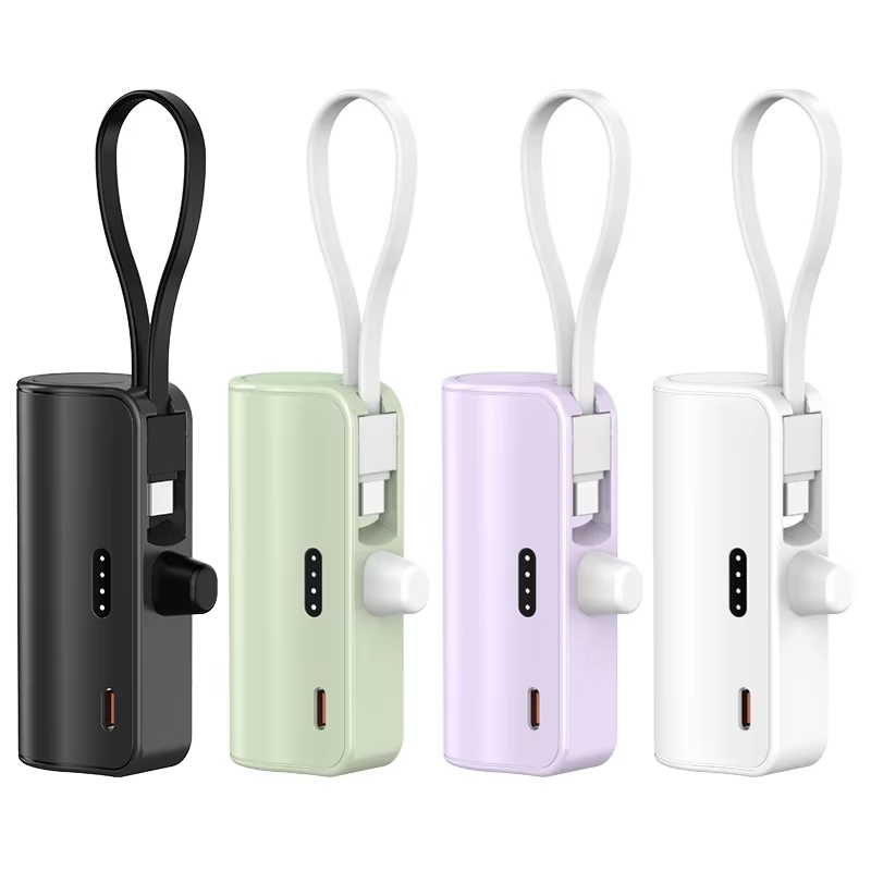 5000mAh Fast Mini Power Bank 2 IN 1 Mobile Phone Charger External Battery Power Bank Plug