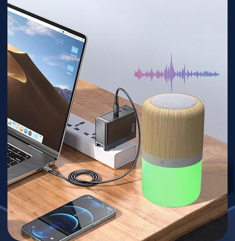 RGB Wooden wireless Bluetooth speaker Eco Friendly Speaker Gift Speaker