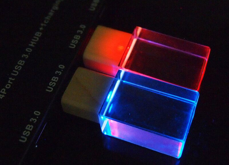 crystal wood USB flash drive