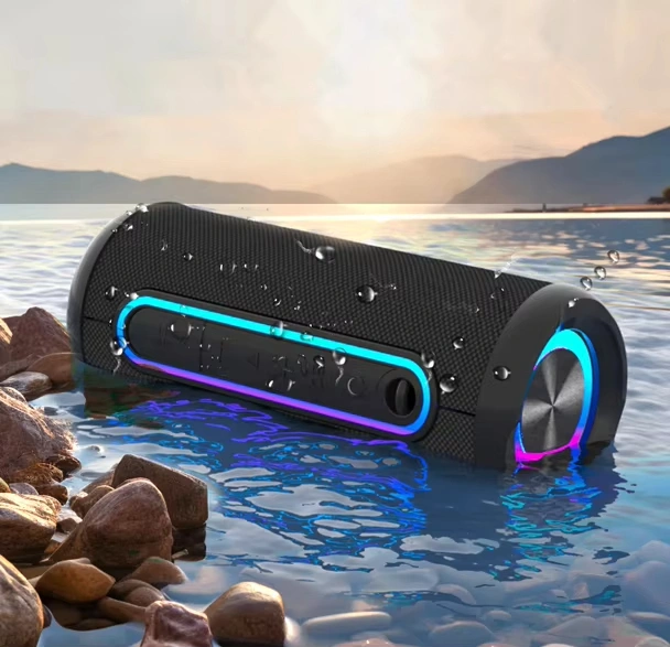 Waterproof Portable Speaker IPX6 Colorful Bluetooth Speaker Outdoor Party RGB light Heavy Bass Boombox