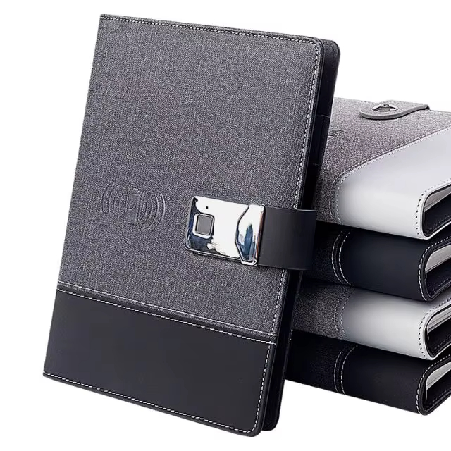 A5 Size Custom Wireless Charging Power Bank Diary Notebook Gift 8000mAh